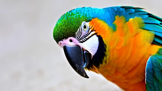 Colorful Parrot Portrait