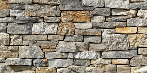 Obraz premium Stone brick wall texture serves as a captivating background, showcasing the unique patterns and features of stone brick. This stone brick wall texture is ideal for various creative projects.