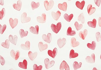 Abstract watercolor heart background. Concept love, valentine day greeting card.