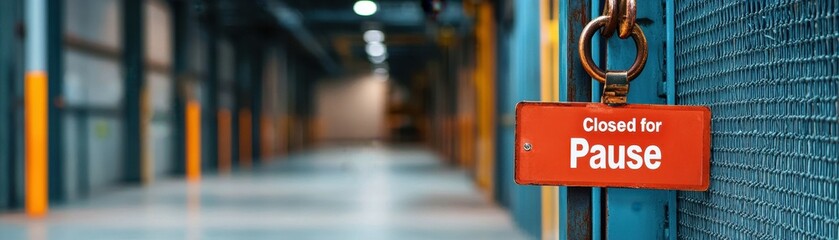 Closed Factory Gates: Padlocked and Silent, Symbolizing Industry Shutdown and Economic Challenges.