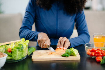 Healthy cooking, featuring fresh fruits, vegetables, and a blender. Perfect for themes of nutrition, wellness
