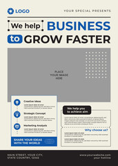 Obraz premium Marketing Consultant Agency Flyer
