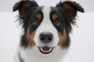 Fototapeta premium Happy Australian Shepherd Puppy Portrait