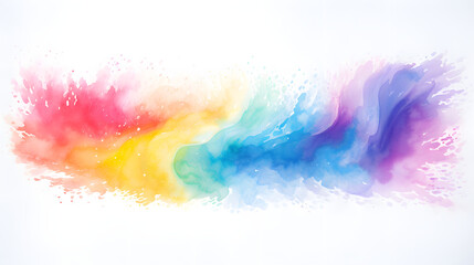 Obraz premium Digital rainbow colors watercolor curves abstract graphic poster background