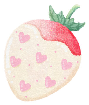 strawberry dipped white chocolate pink hearts clip art preview