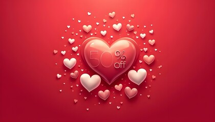 valentine background with hearts