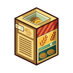 Packaging mockup vector illustration on white background