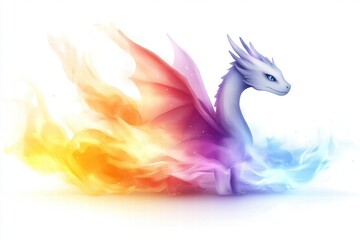 Obraz premium Mystical Fire and Ice Dragon