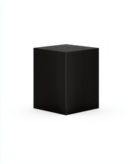 Simple Black Cube Displaying Modern Minimalist Design Style