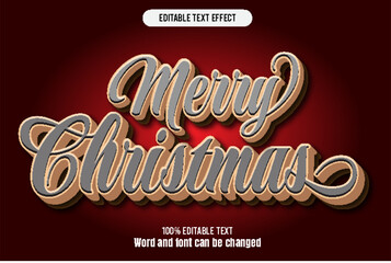  Merry Christmas editable text effect 3d emboss mode rent