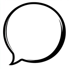 A bold, empty speech bubble ideal for dialog or quotes in designs.