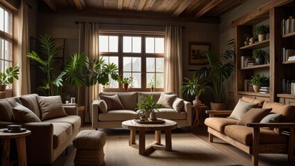 Obraz premium living room with a furniture