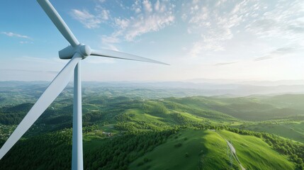 The Wind Turbine in Landscape