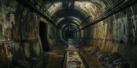 Historical tunnel from the WW2 era, known as an important part of the defense line, highlights the legacy of Stalin. This old tunnel serves as a reminder of wartime strategies and history.
