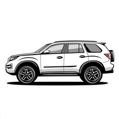 Stylish white SUV showcasing sleek lines and modern design, perfect for adventure seekers.