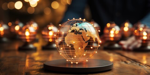 christmas candles on the table