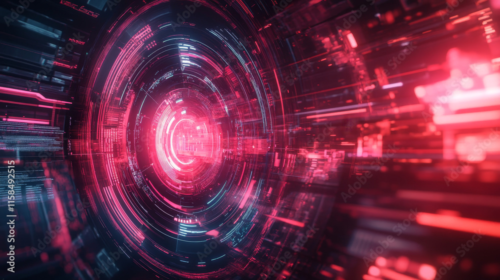 Poster abstract technology ui futuristic concept hud interface hologram elements of digital data chart, com