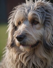 Close-up of a Bergamasco Sheepdog