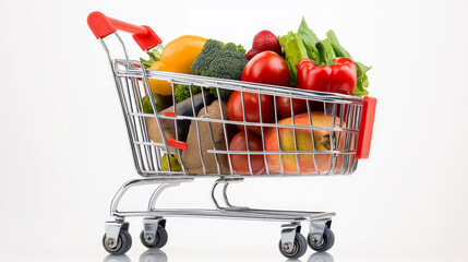 Abstract online shopping concept Online shopping Via equipment Click through the website. And pay by credit card Modern innovation In the spending of people on the internet