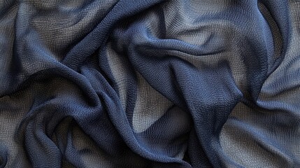 Textured Dark Blue Fabric Drape