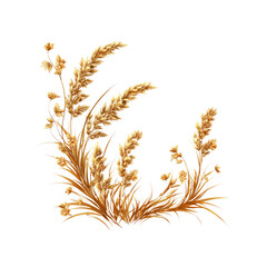 Fototapeta premium Golden Wheat and Wildflowers A Harvest Arrangement