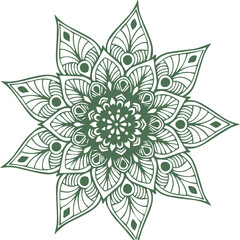 Beautiful flower art and mandala vector design