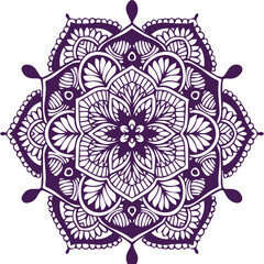 Beautiful flower art and mandala vector design
