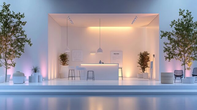 Brand launch event concept with minimalist decor and sustainable 