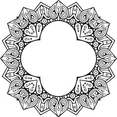 Beautiful flower art and mandala vector design