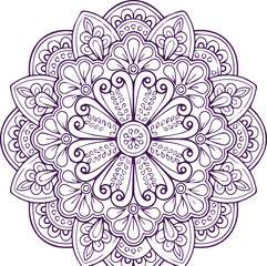 Beautiful flower art and mandala vector design