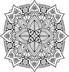 Beautiful flower art and mandala vector design