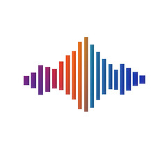 Fototapeta premium Dynamic sound wave visualization studio digital art transparent background abstract graphic design