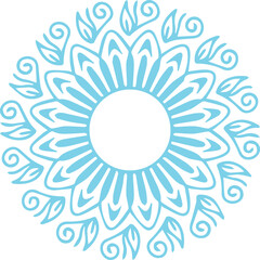 Beautiful flower art and mandala vector design