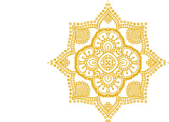 Beautiful flower art and mandala vector design