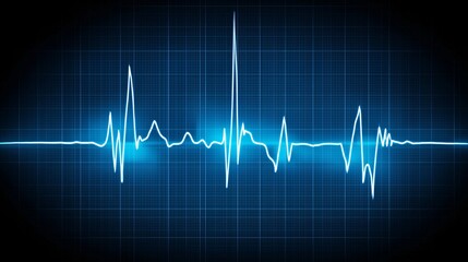 A photostock of an EKG machine and its waveforms displayed