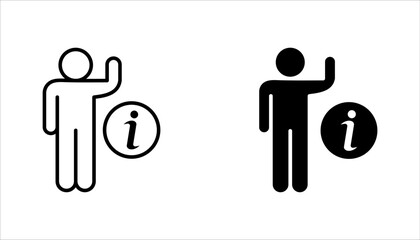 Information icon set. Containing info, help, inform, support, vector illustration on white background