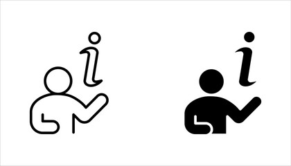 Information icon set. Containing info, help, inform, support, vector illustration on white background