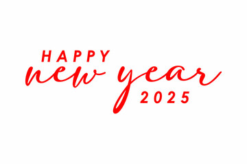 happy new year 2025 calligraphy text 