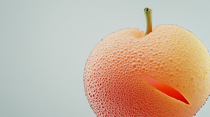 Juicy Peach Still Life: Close-Up Photography of Dew-Covered Fruit AI Generated