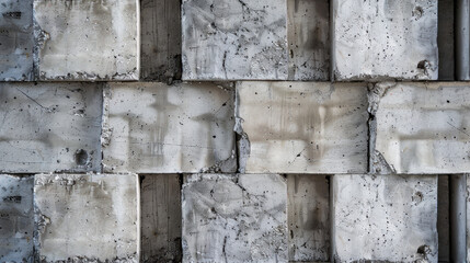 Rugged Textured Concrete Block Wall Background