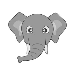 elephant head cartoon illustration