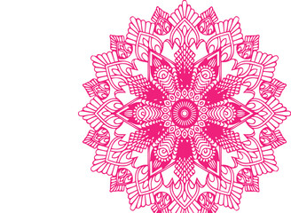 Beautiful flower art and mandala vector design