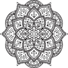 Beautiful flower art and mandala vector design
