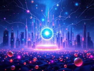 Abstract digital robot with a futuristic design, creating a tech-savvy and modern visual. Great for tech blogs, AI-related projects, or futuristic concept art.