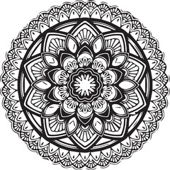 Beautiful flower art and mandala vector design