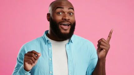 The Happy Man Pointing