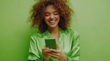 The Happy Young Woman Smiling