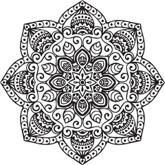 Beautiful flower art and mandala vector design