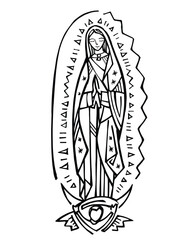 Our Lady of Guadalupe illustration