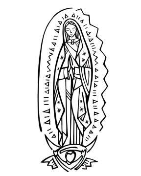 Our Lady of Guadalupe illustration